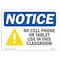 Signmission OSHA Notice, 5" Height, No Cell Phone Or Tablet Use Sign With Symbol, 7" X 5", Landscape OS-NS-D-57-L-14412 - alternate 1